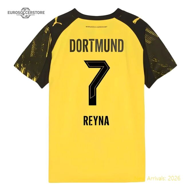 2025-2026 Borussia Dortmund Home Shirt (kids) (reyna 7)