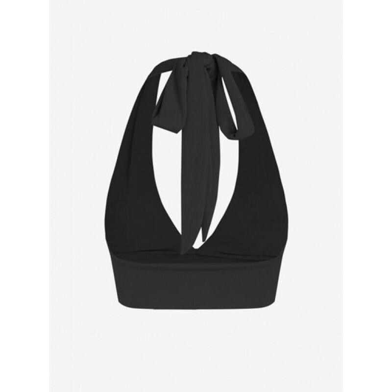 Halter Open Back Jersey Ruched Crop Top OG1296