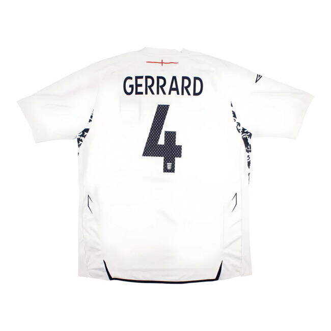 Cost-effective England 2007-09 Home Shirt (Gerrard #4) (M) (Excellent) Money Saving