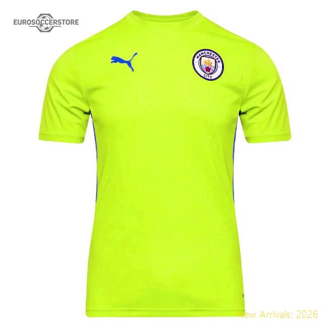 Official 2024-2025 Man City Training Shirt (yellow Glow) (marmoush 7