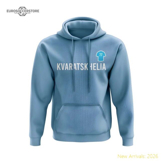 High-quality Khvicha Kvaratskhelia Azzurri Number Hoody (sky)