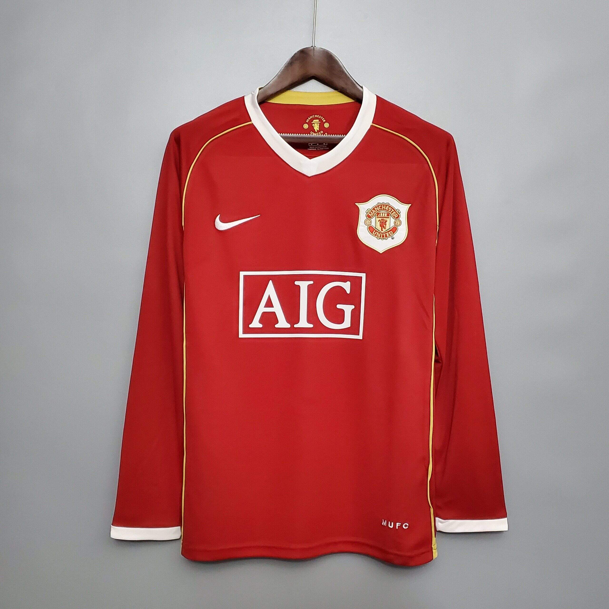 2006-2007 Man United Home kit- Long Sleeve
