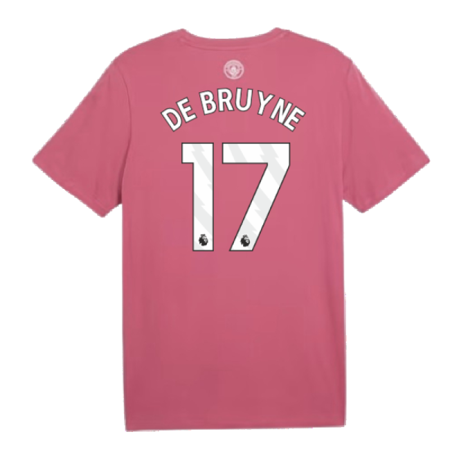 Licensed Football Man City Ftblculture Tee Dusty Orchid De Bruyne ...