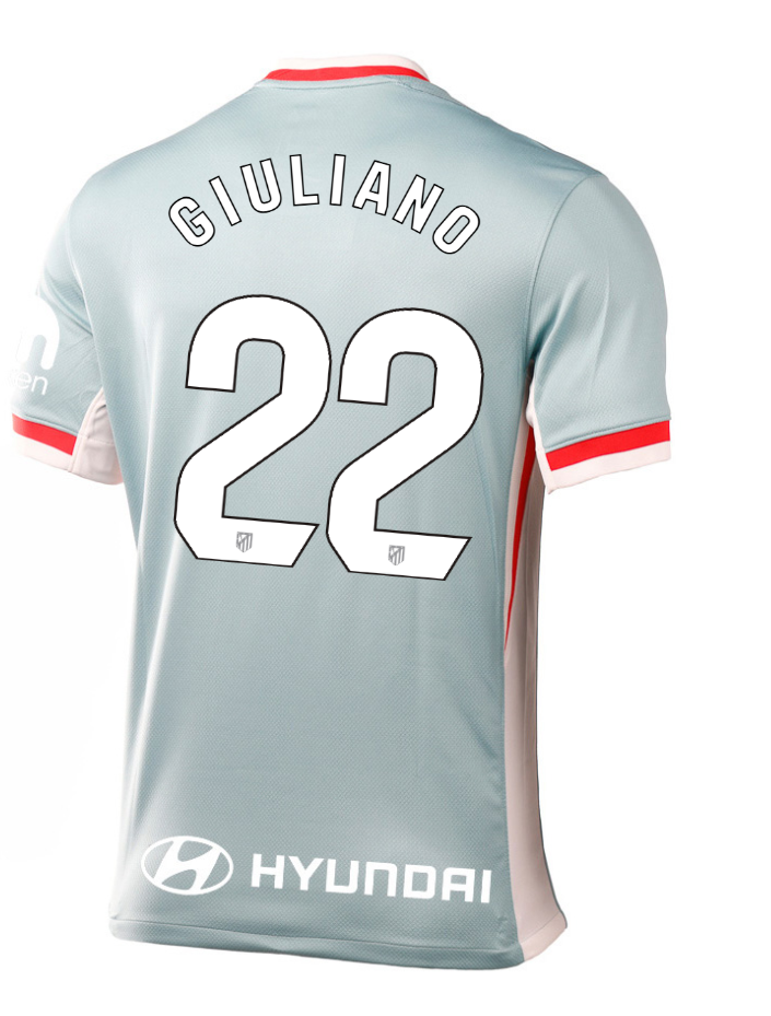 24-25 Laliga Away Jersey of Atletico Madrid with GIULIANO 22
