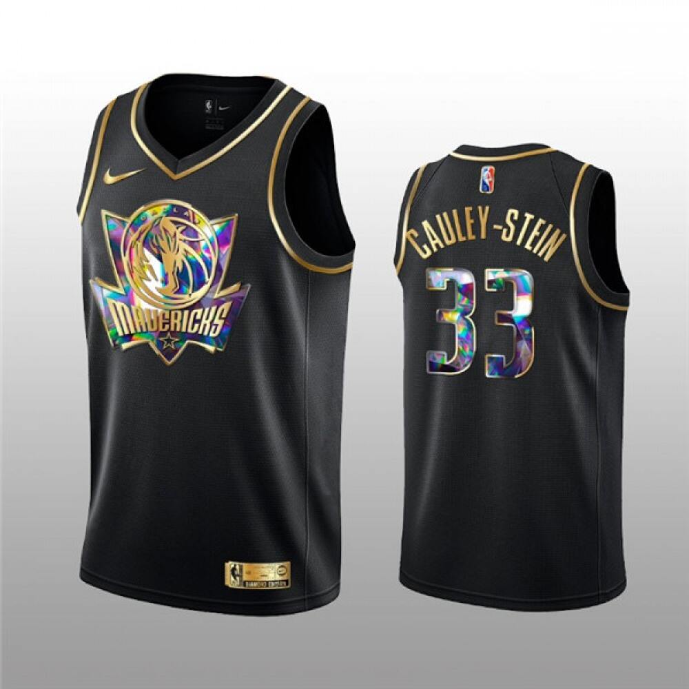 Elite Dallas Mavericks 33 Black Jersey - Golden Edition - Basketball Fan Gear