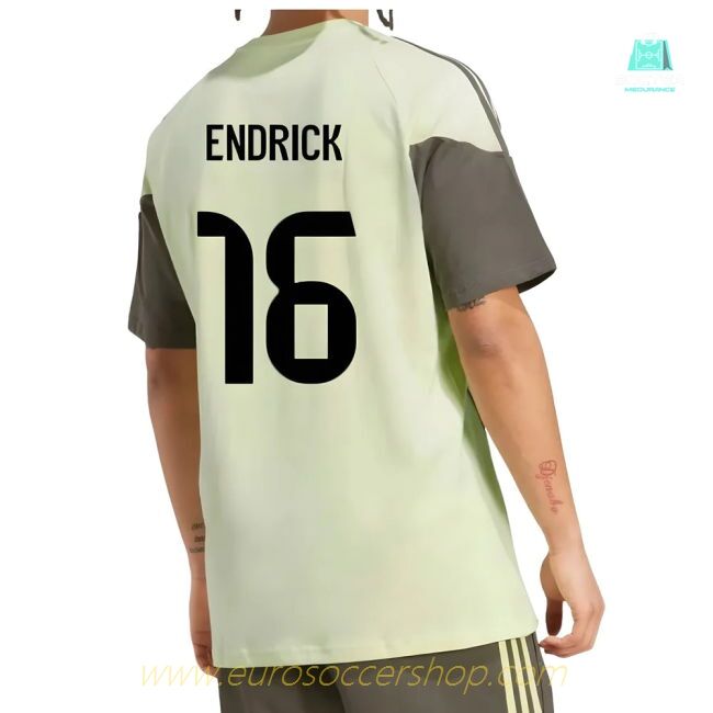2025-2026 Real Madrid Training Tee (Almost Lime) (Endrick 16)