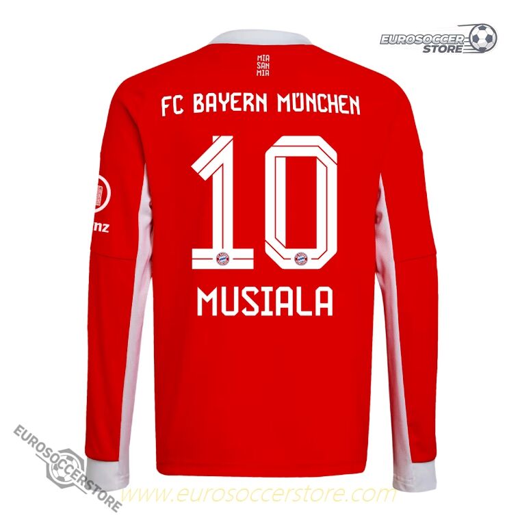 Bayern Munich 25-26 Home Long Sleeve Jersey with Musiala 10