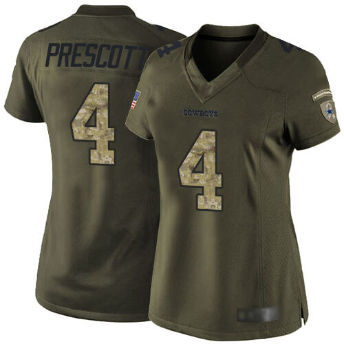 Premium NFL Cowboys #4 D. Prescott Green None Limited Jersey