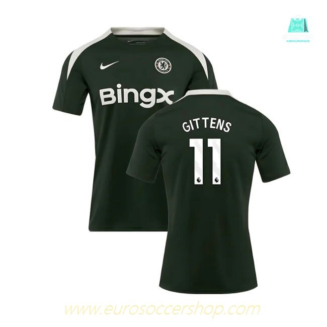 2025-2026 Chelsea Dri-Fit Strike Training Shirt (Green) (Gittens 11)