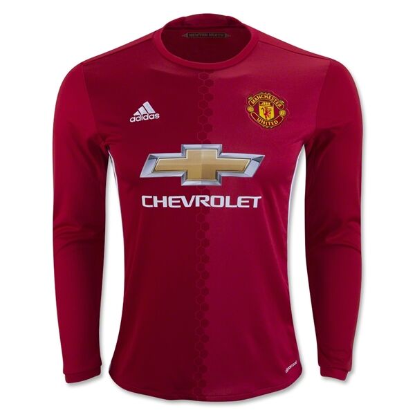 Manchester United Home 2016-17 LS Soccer Jersey Shirt - Official