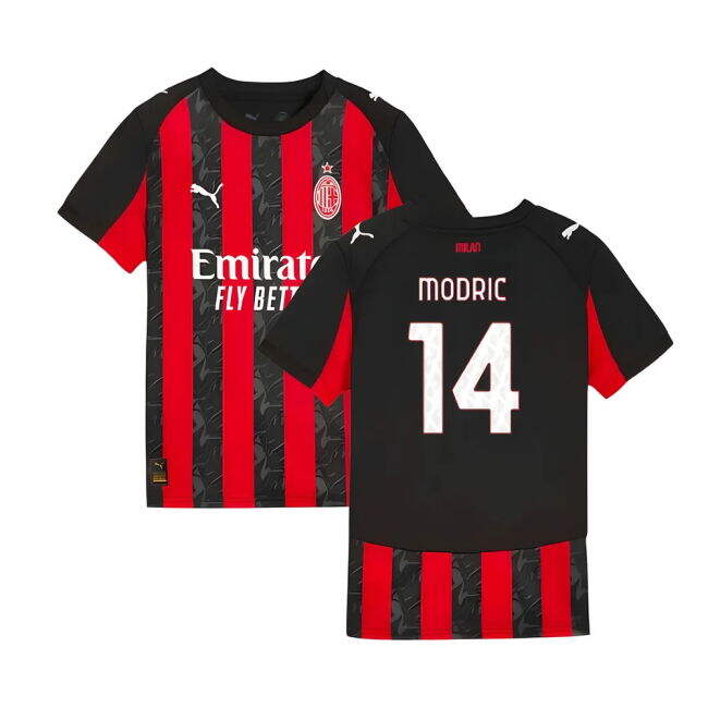 Kids 2025-2026 AC Milan FC Home Shirt