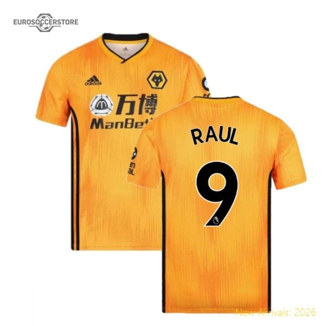Excellent 2019-2020 Wolves Home Football Shirt (raul 9)