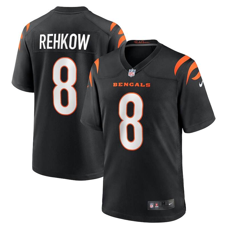 None Ryan Rehkow CIN Bengals Premium Replica Jersey Game Day Wear