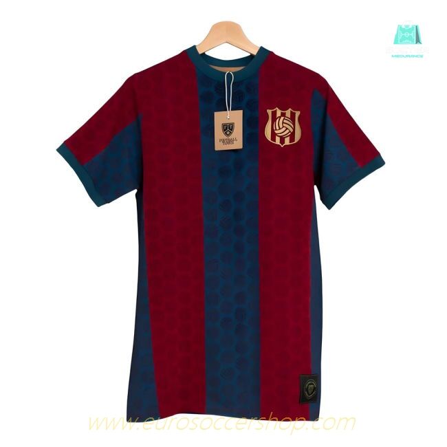 Catalonia Home Ball Shapes Retro Football Shirt