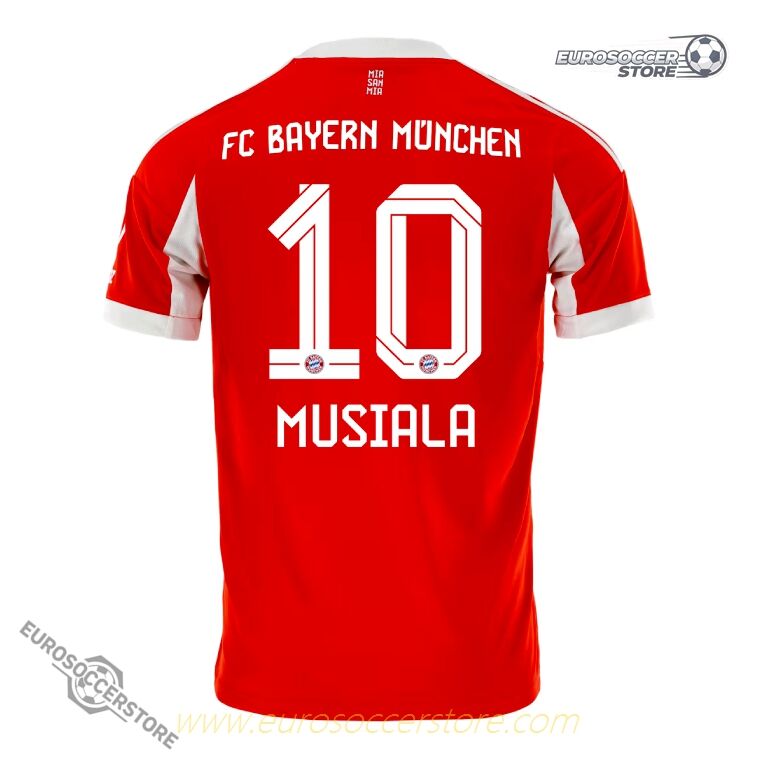 25-26 Season Bayern Munich Home Jersey with Musiala's Number 10