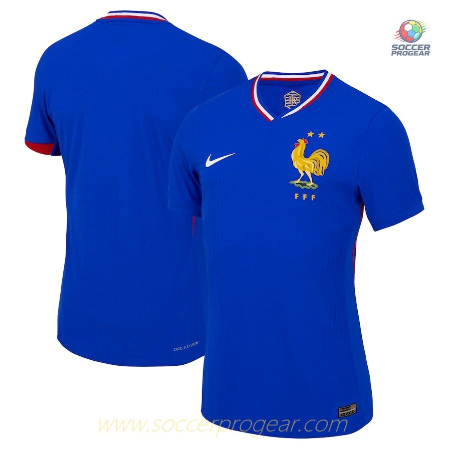 France Team Home Match Soccer Shirt 2024-25 Edition