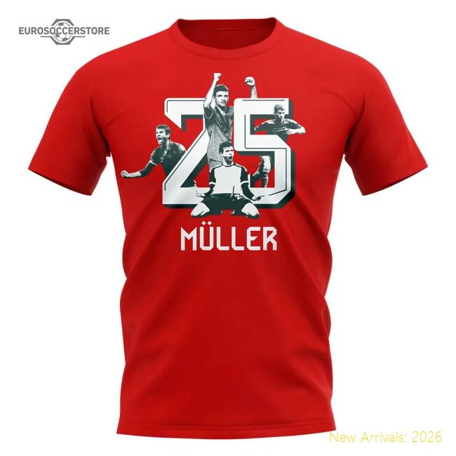 Thomas Muller Bayern Munich 25 T-shirt (red) - Budget-friendly