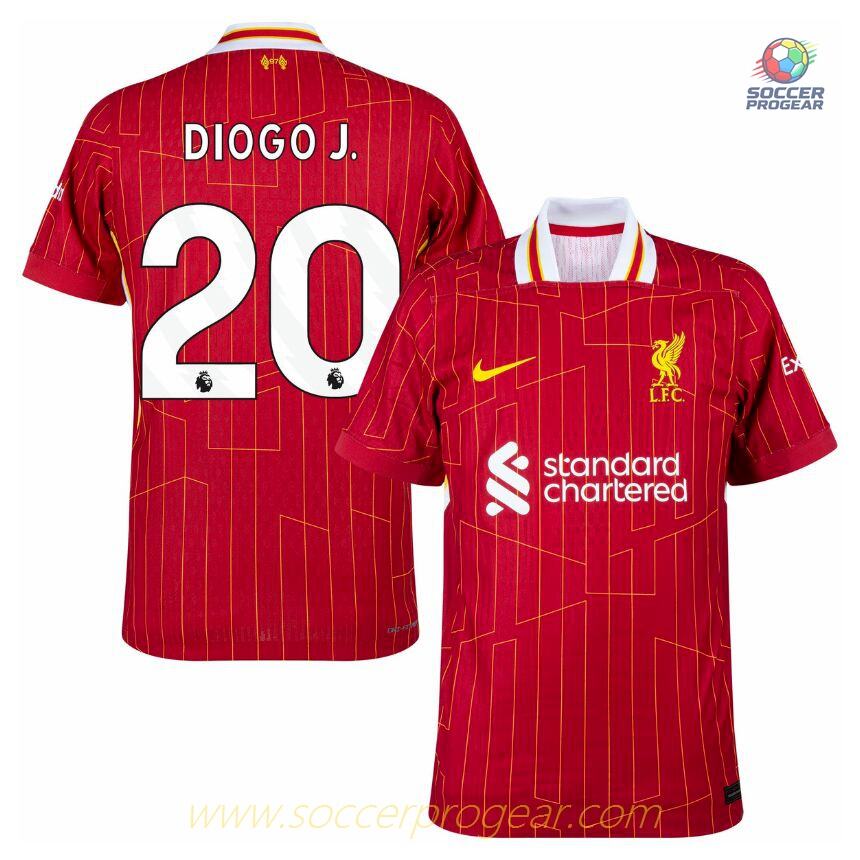 Liverpool Home Soccer Shirt 2024-25 Edition Diogo Jota