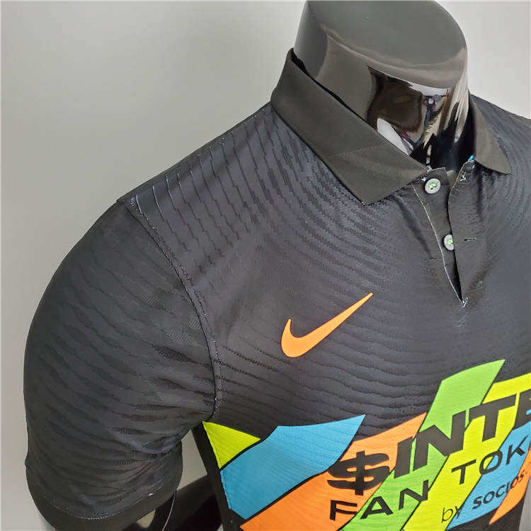 Inter Milan 21-22 Third Black Soccer Jersey Football Shirt Player