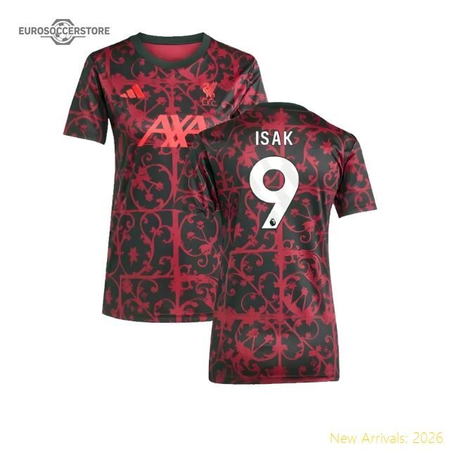 Official 2025-2026 Liverpool Pre-match Shirt (black) - Womens (isak