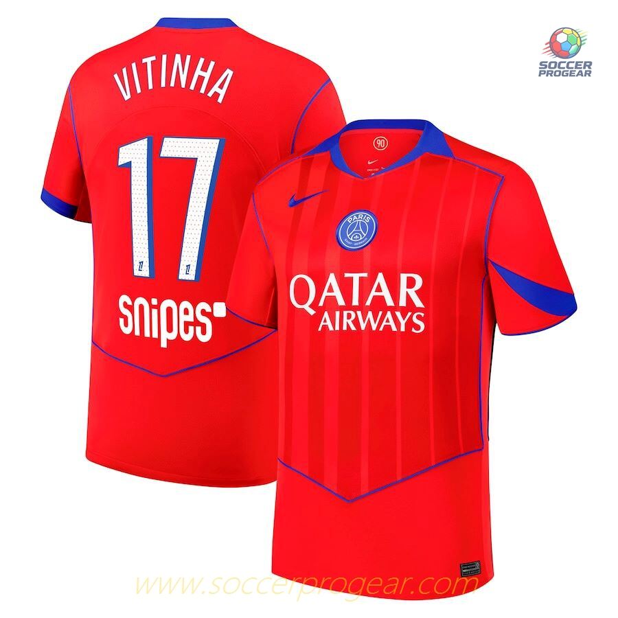 PSG Third Football Team Jersey 2025-2026 Season Vitinha
