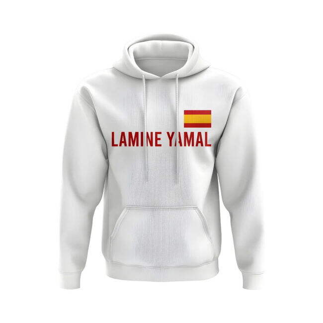 Lamine Yamal Spain Flag Hoody (White)