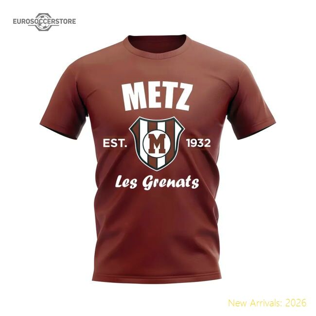 Professional-Grade Metz Established Football T-Shirt (Maroon)