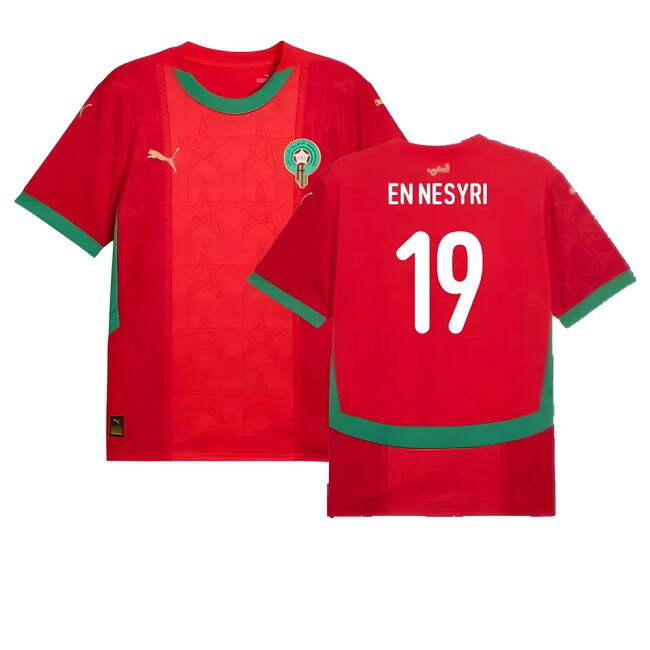 Limited-Edition 2024-2025 Morocco Home Shirt (En Nesyri 19)
