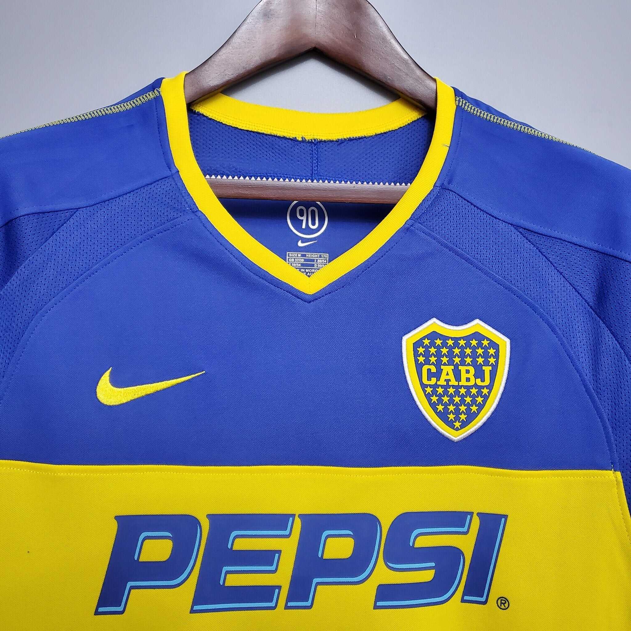 2003-2004 Boca Juniors Home kit – long sleeves