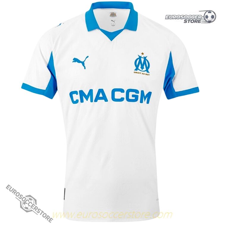 Olympique Marseille 2025-2026 Home Football Jersey (Player Edition)