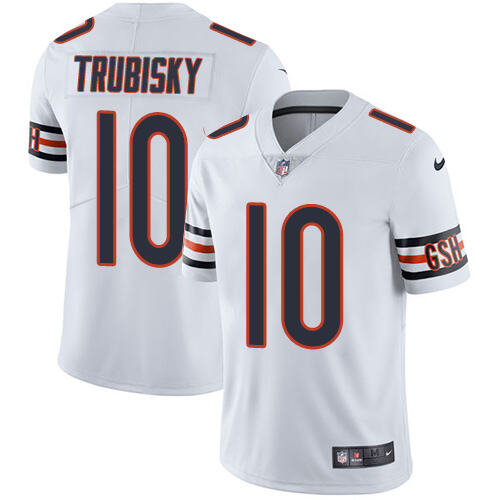 NFL Chicago Mitchell Trubisky #10 White None Limited Jersey gift for fans