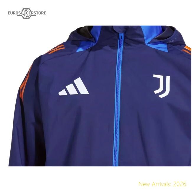 First-class 2024-2025 Juve Allweather Training Jacket (navy)