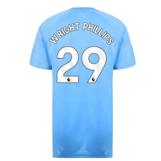 2021-21 Man City Authentic Home Soccer Jersey Wright Phillips 29 L M S