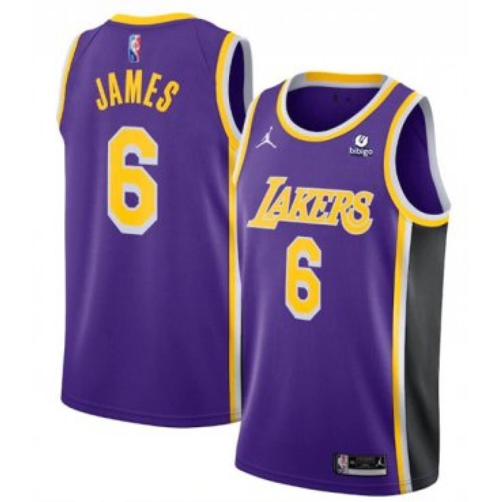 Collector's Item Elite Men's LA Lakers #6 LeBron Purple Basketball Jersey