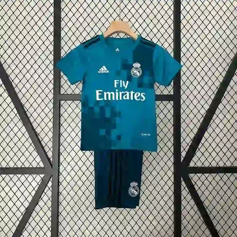 2017-2018 Kids Real Madrid Third retro kit