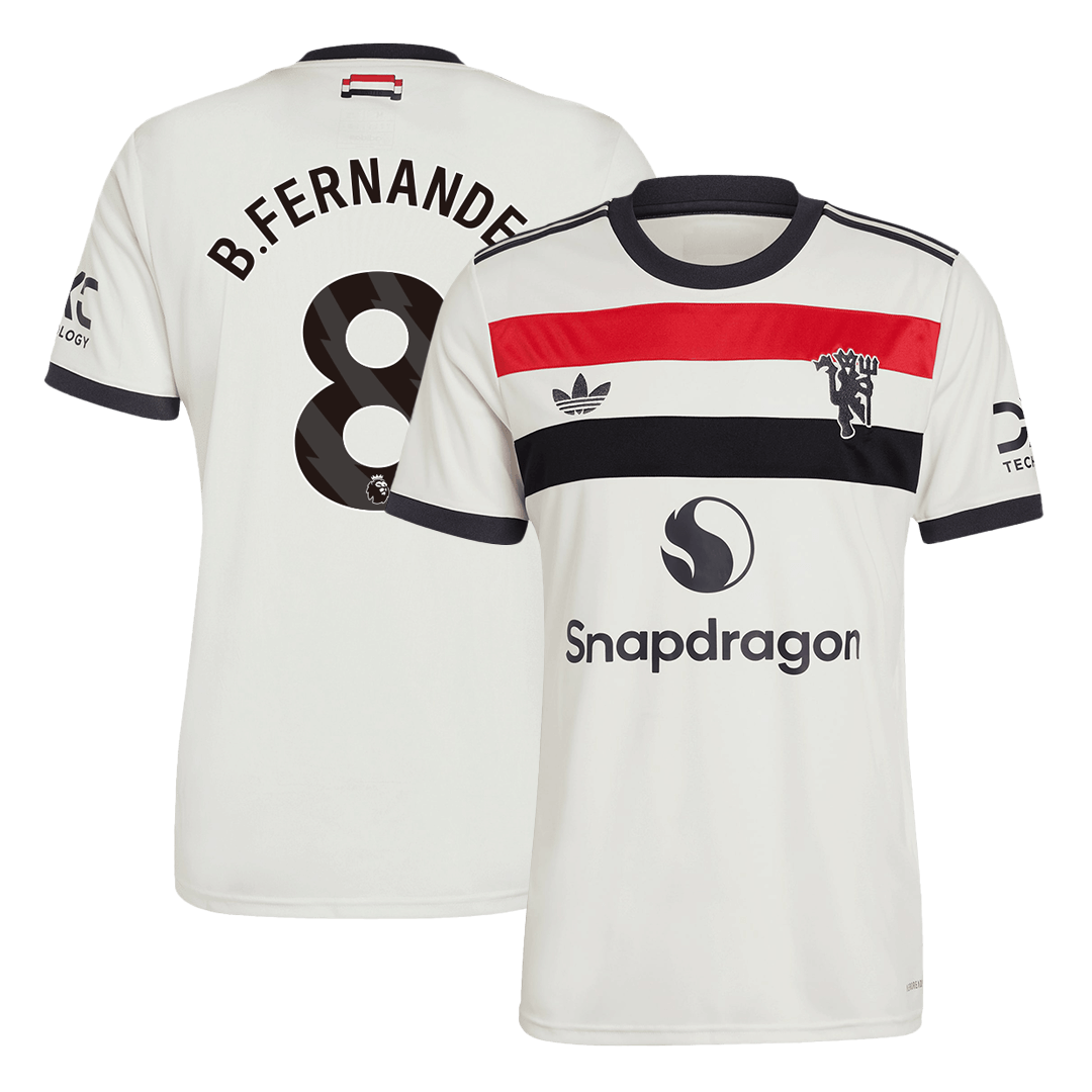 B.FERNANDES #8 Manchester United Third Away Soccer Jersey 2024/25Authe