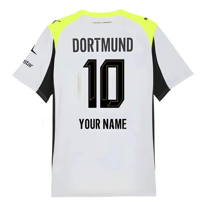 Authentic 2025-2026 Borussia Dortmund Bundesliga Germany Away Strip