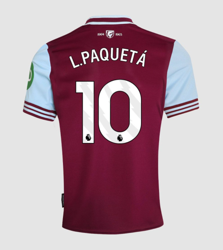 24-25 West Ham United Home Jersey of L.PAQUETÁ with Number 10