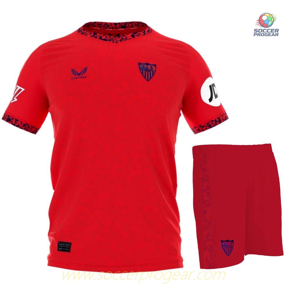 Sevilla FC Away Kids Edition Jersey Set Football Shirt 2024-25 Edition