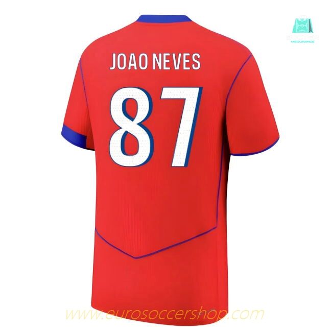 2025-2026 PSG Authentic Third Shirt (Joao Neves 87)