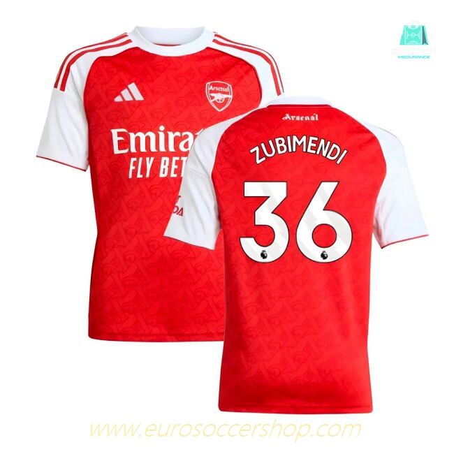 2025-2026 Arsenal Home Shirt (Kids) (Zubimendi 36)