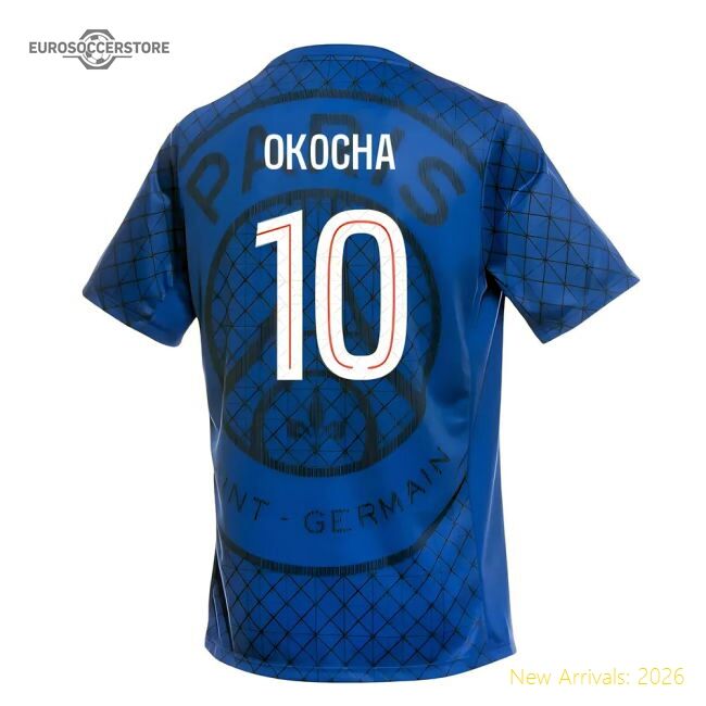 Popular 2025-2026 Psg Academy Pro Home Pre Match Shirt (Royal) (Okocha