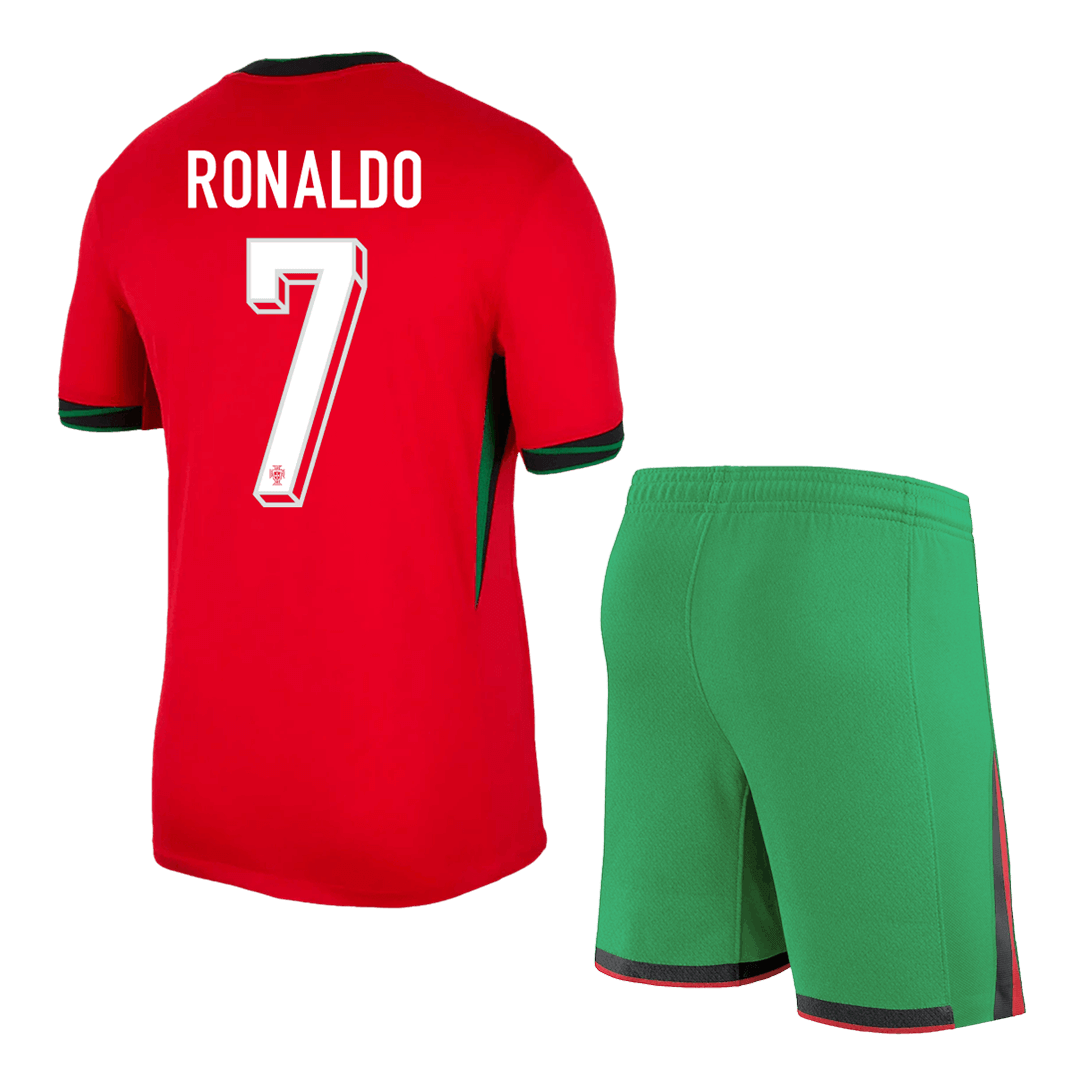 [Super Quailty] Men's Portugal RONALDO #7 Home Jersey (Jersey+Shorts)