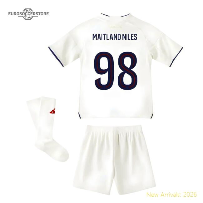 Genuine 2025-2026 Olympique Lyon Home Mini Kit (Maitland Niles 98)