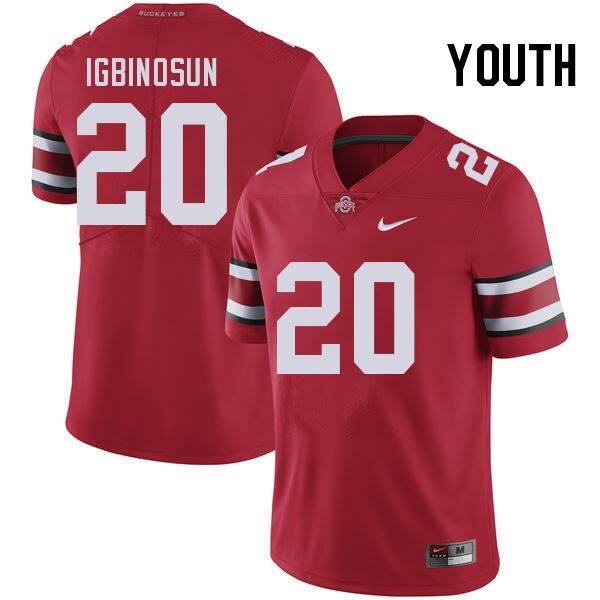Youth(kids) Ohio State Buckeyes Davison Igbinosun #20 Buckeye Nation