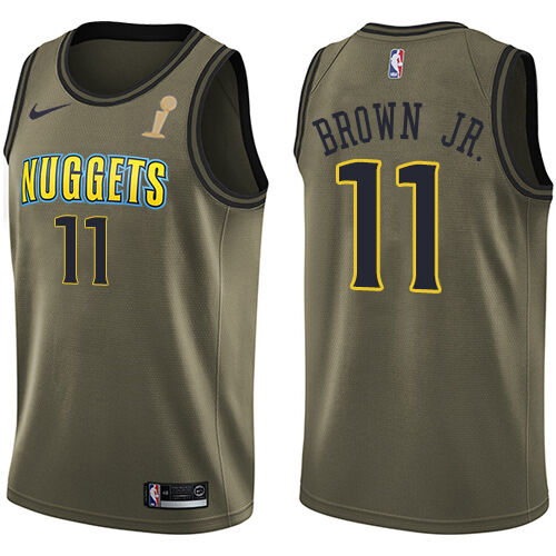 Nuggets #11 Bruce Brown Premium 2023 Finals NBA Jersey - Brown