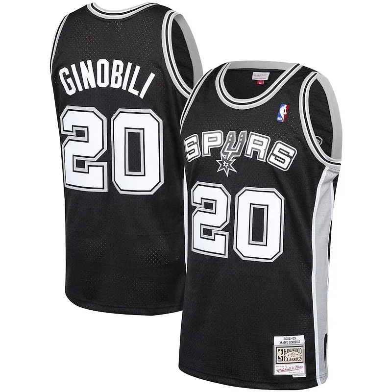 Manu Ginobili SAS Authentic Swingman Jersey - Black - Licensed Product