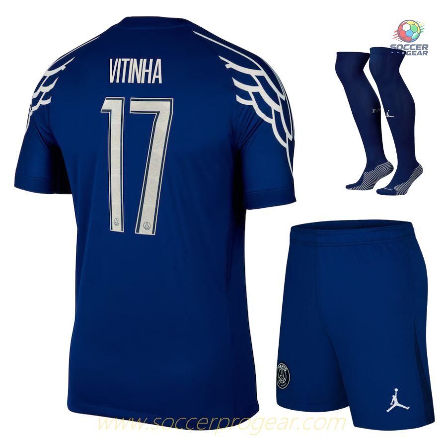 PSG Premium Fourth 2024/25 Collection Vitinha Children Soccer Uniform Football Jersey