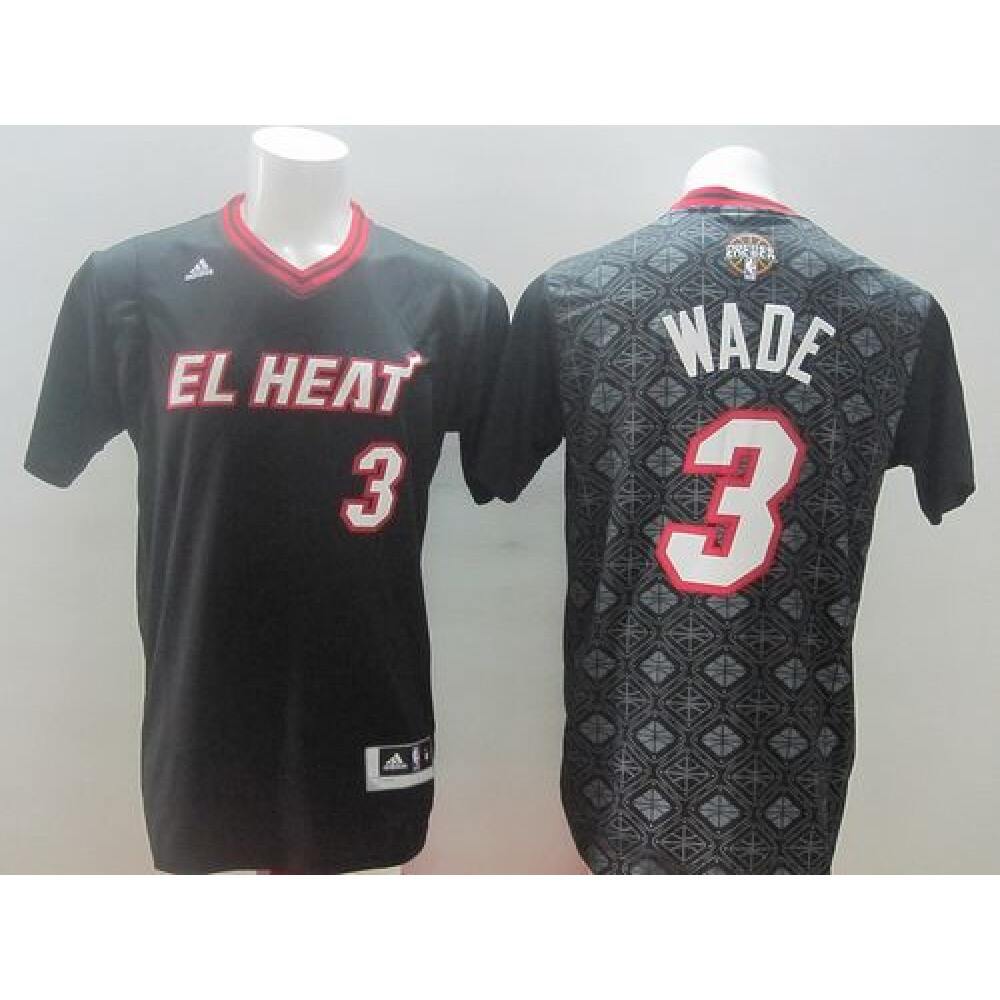 Fan Favorite Rare Men's Miami Heat #3 Dwyane Black Basketball Jersey