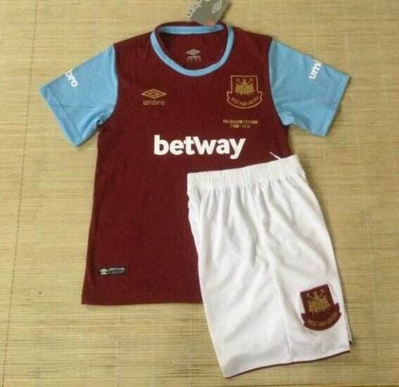 Kids West Ham 2015-16 Home Soccer KitsShirtShorts - Official Replica